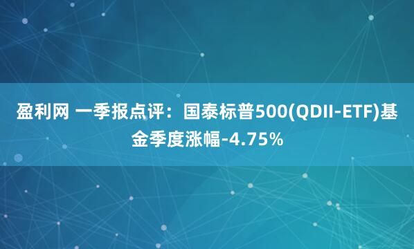 盈利网 一季报点评：国泰标普500(QDII-ETF)基金季度涨幅-4.75%